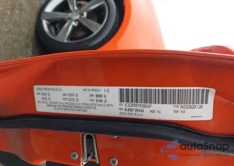 2015 Dodge Dart Gt from USA, damaged, VIN 1C3CDFEB7FD266247